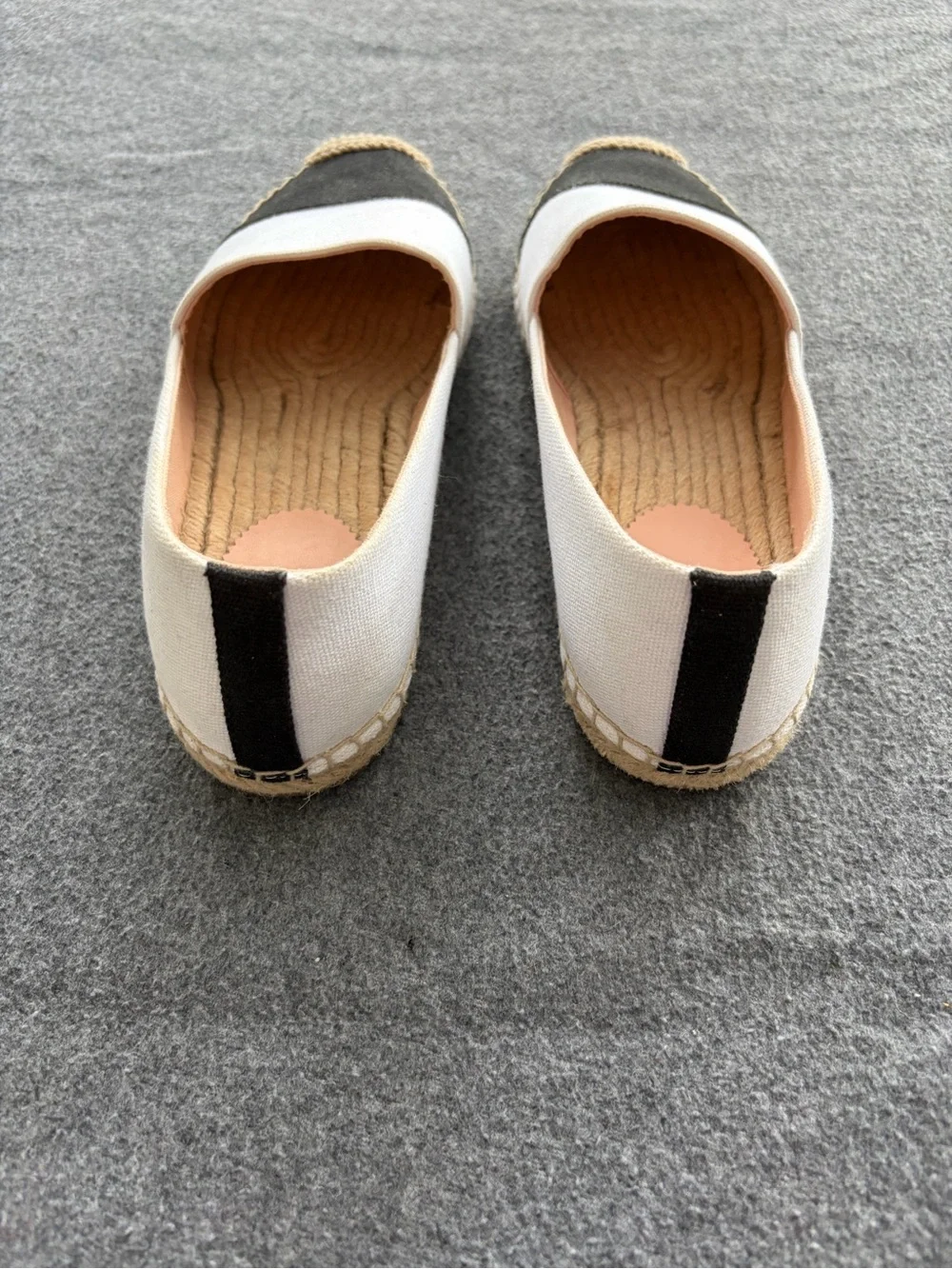 J. Crew Two-Tone Espadrille Flats Slip On Canvas Beach Resort Vacation Summer